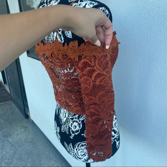 PaperMoon Burnt Orange Crop with Sleeves - Picture 8 of 13